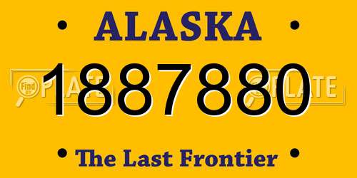 1887880 Alaska License Plate