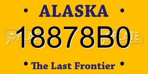 18878B0 Alaska License Plate