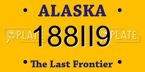 188II9 Alaska License Plate