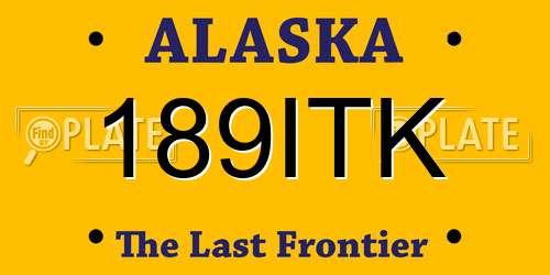 189ITK Alaska License Plate