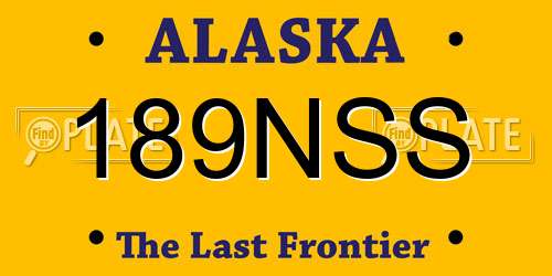 189NSS Alaska License Plate