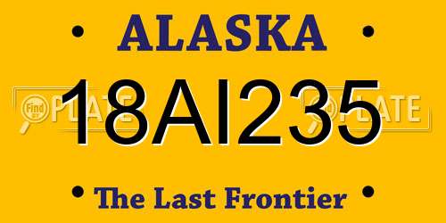 18AI235 Alaska License Plate