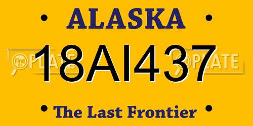 18AI437 Alaska License Plate