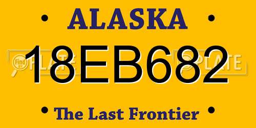 18EB682 Alaska License Plate