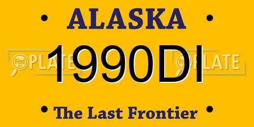 1990DI Alaska License Plate