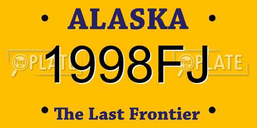 1998FJ Alaska License Plate