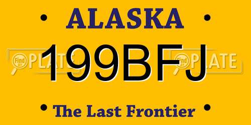 199BFJ Alaska License Plate