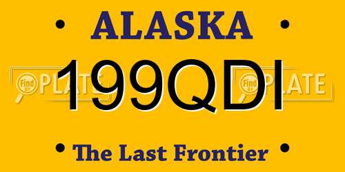 199QDI Alaska License Plate