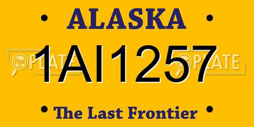 1AI1257 Alaska License Plate
