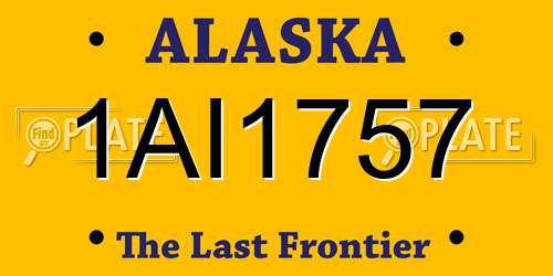 1AI1757 Alaska License Plate