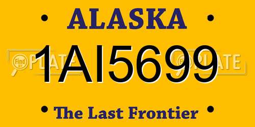 1AI5699 Alaska License Plate