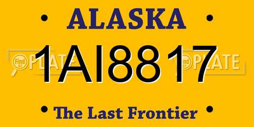 1AI8817 Alaska License Plate