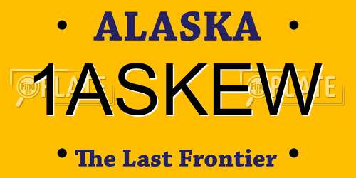 1ASKEW Alaska License Plate