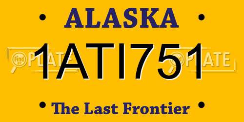 1ATI751 Alaska License Plate