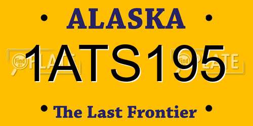 1ATS195 Alaska License Plate