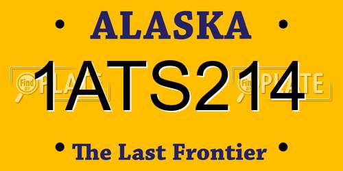 1ATS214 Alaska License Plate