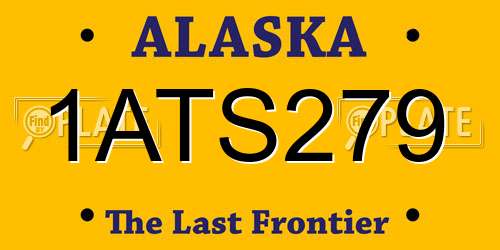 1ATS279 Alaska License Plate