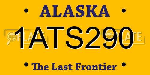 1ATS290 Alaska License Plate