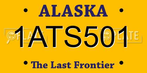 1ATS501 Alaska License Plate