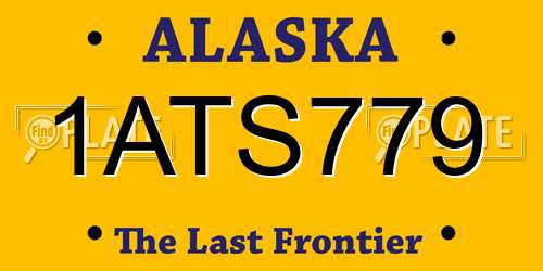 1ATS779 Alaska License Plate