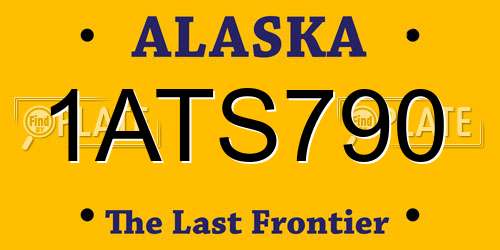 1ATS790 Alaska License Plate