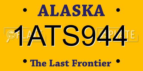 1ATS944 Alaska License Plate