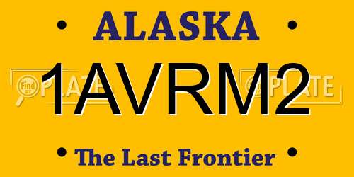 1AVRM2 Alaska License Plate