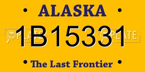 1B15331 Alaska License Plate