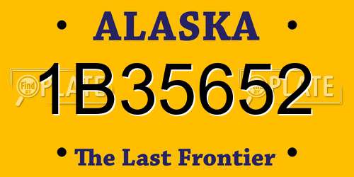 1B35652 Alaska License Plate