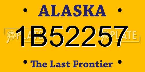 1B52257 Alaska License Plate