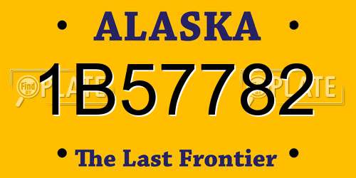 1B57782 Alaska License Plate