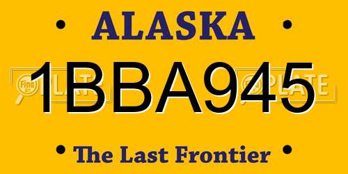 1BBA945 Alaska License Plate