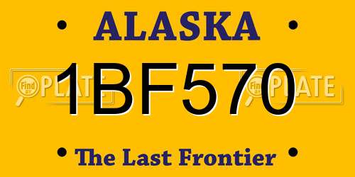 1BF570 Alaska License Plate