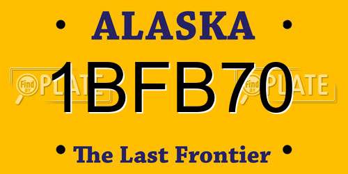 1BFB70 Alaska License Plate