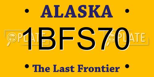 1BFS70 Alaska License Plate