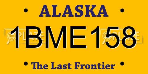 1BME158 Alaska License Plate