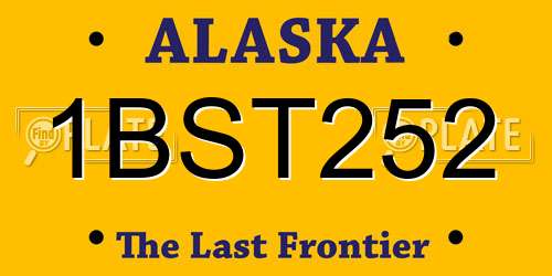 1BST252 Alaska License Plate