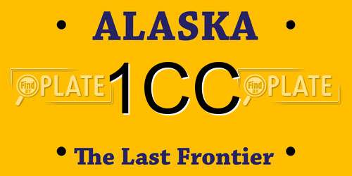 1CC Alaska License Plate