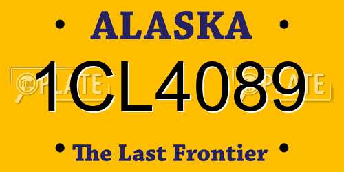 1CL4089 Alaska License Plate