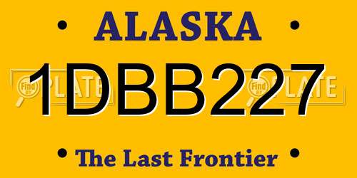 1DBB227 Alaska License Plate