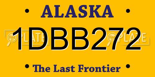 1DBB272 Alaska License Plate