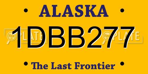 1DBB277 Alaska License Plate
