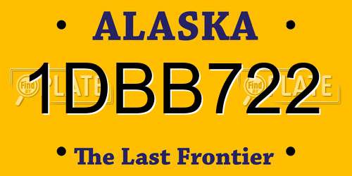 1DBB722 Alaska License Plate