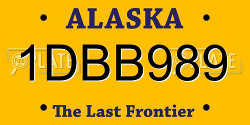 1DBB989 Alaska License Plate