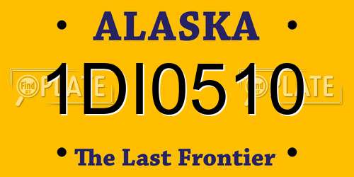 1DI0510 Alaska License Plate
