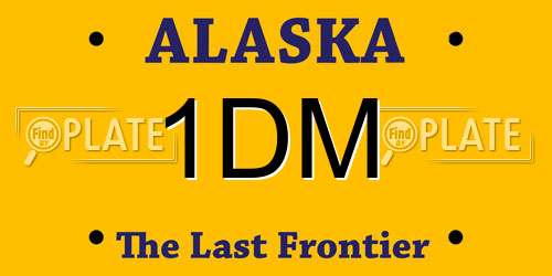 1DM Alaska License Plate