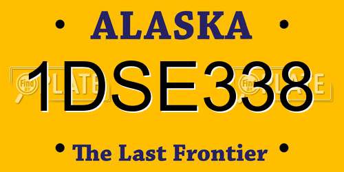 1DSE338 Alaska License Plate