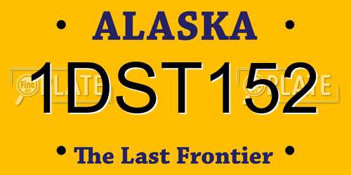 1DST152 Alaska License Plate