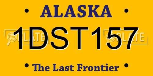 1DST157 Alaska License Plate