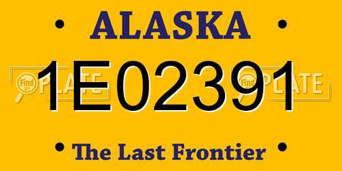 1E02391 Alaska License Plate